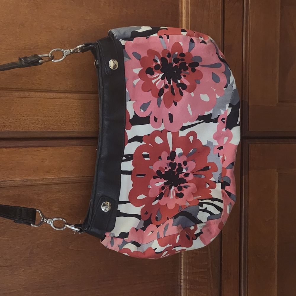 Floral Women's Bag with Black Accents
